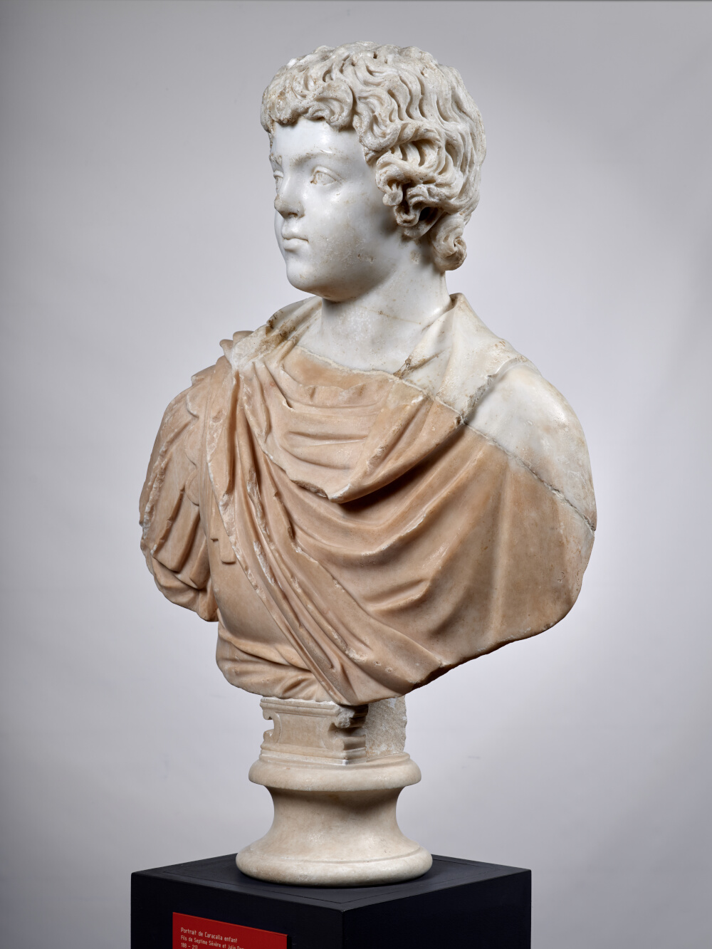 Bust of Caracalla as a child wearing a cuirass